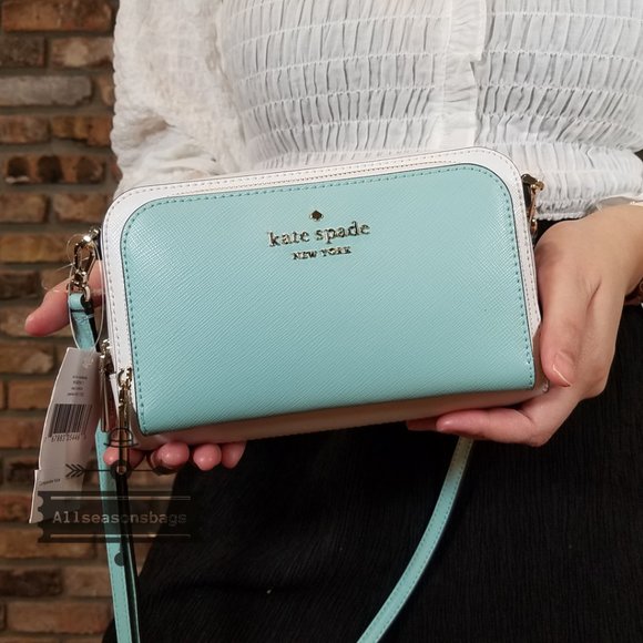 Kate Spade STACI Colorblock Poolside Crossbody Blu - Picture 9 of 12